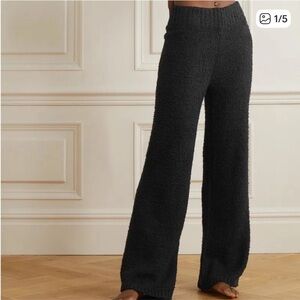 Skims Onyx Black Cozy Knit Boucle Lounge Pants L/XL